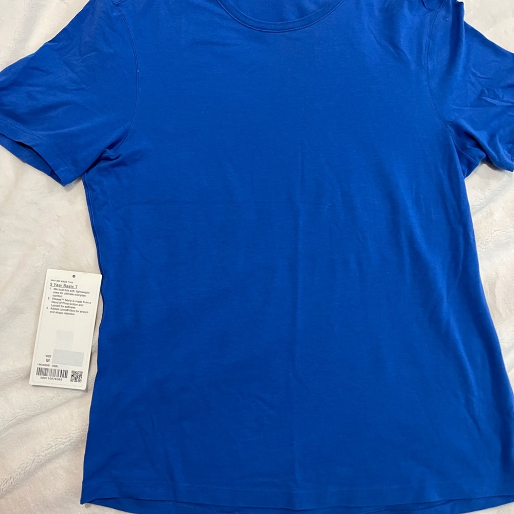 EUC Lululemon Men’s 5 Year Basic Tee Cerulean Blue